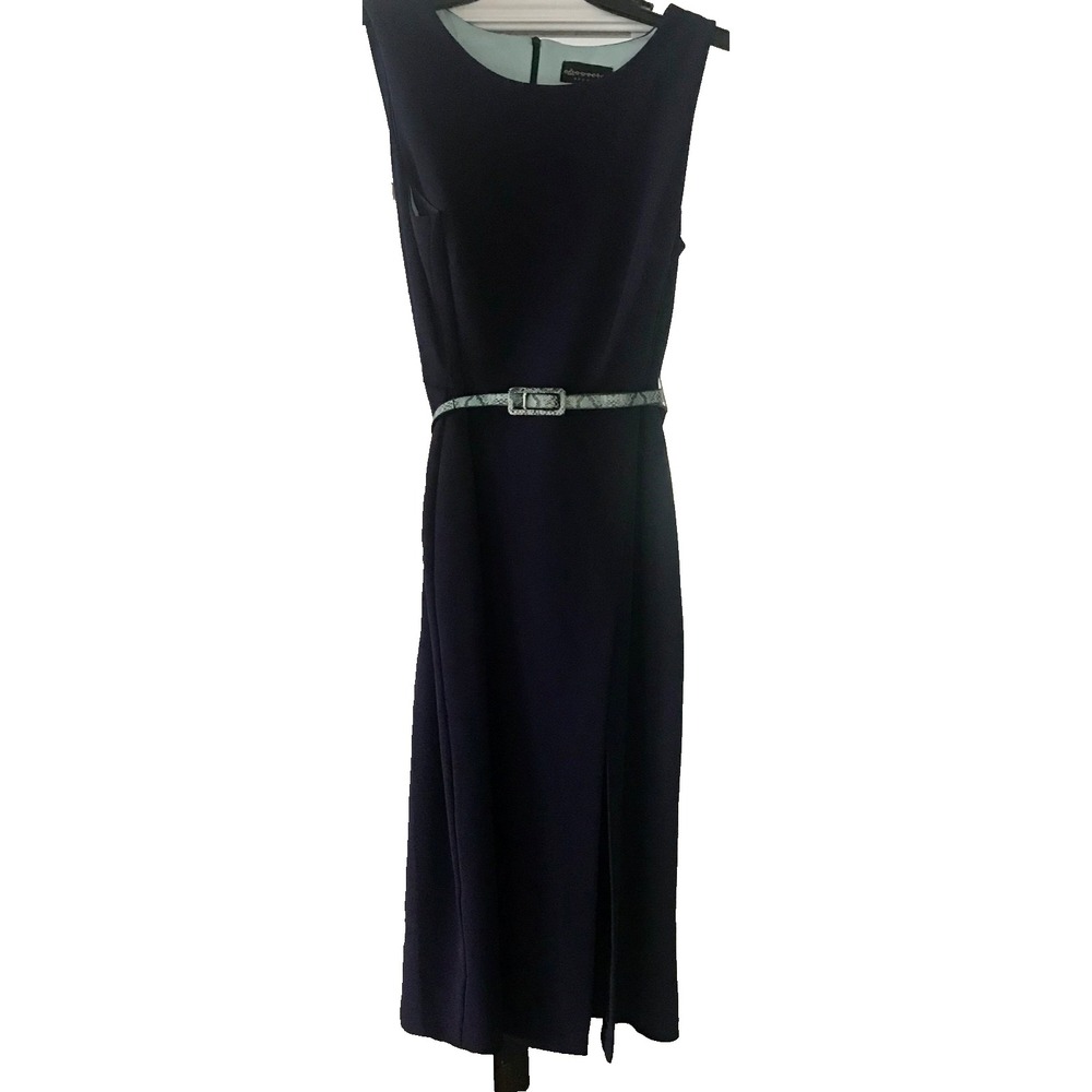Connected Women's Petite Belted Sheath‎ Dress 10P
